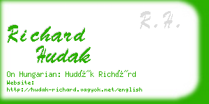 richard hudak business card